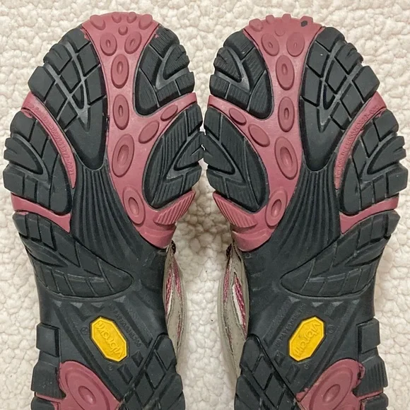 Merrell Womens Moab 2 Leather Upper Vibram Soles Low Hiking Trail Shoes SZ US 8 - Picture 9 of 13